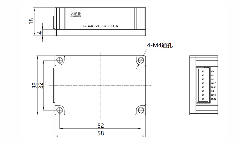 Click on the picture to enlarge the drawing of piezo amplifier
